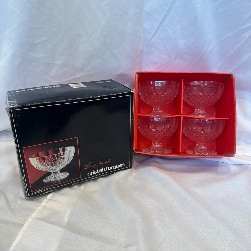 Cristal d'Arques Longchamp Glass Dessert Bowls Set